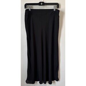Halogen Sheer Long Black Skirt Womens Size Large
